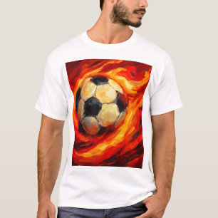 Camiseta Pelota de llamas - Fiery Soccer Brussel Art