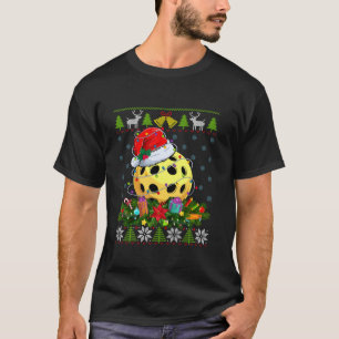 Camiseta Pelota de pelotas Santa Hat Navidades Light Ugly S