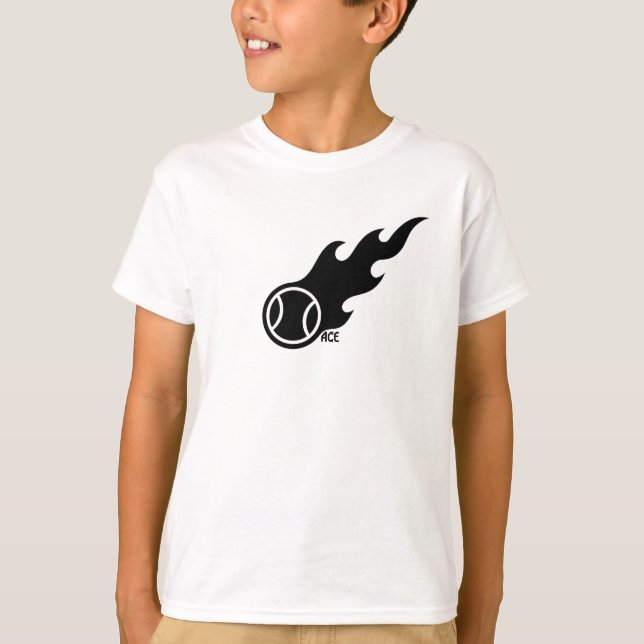 Camiseta Pelota de tenis ardiente (Anverso)