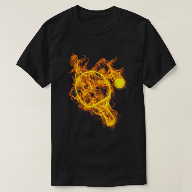 Camiseta Pelota De Tenis De Mesa De Incendio Y Cuchillo De  (Diseño del anverso)
