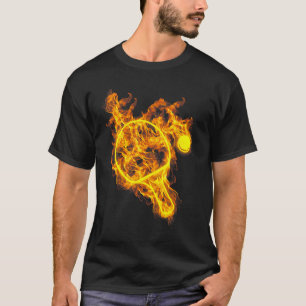 Camiseta Pelota De Tenis De Mesa De Incendio Y Cuchillo De