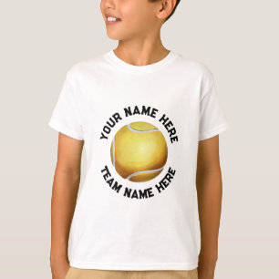 Camiseta Pelota de tenis de moda Añadir tu nombre personali