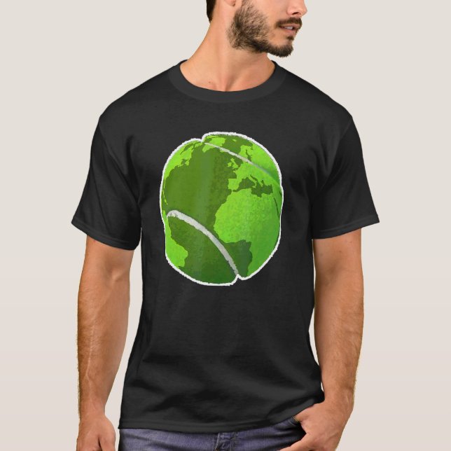 Camiseta Pelota De Tenis Del Día De La Tierra Para Ambienta (Anverso)