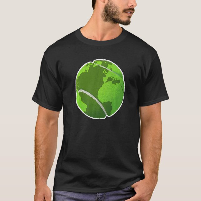 Camiseta Pelota De Tenis Del Día De La Tierra Para Ambienta (Anverso)