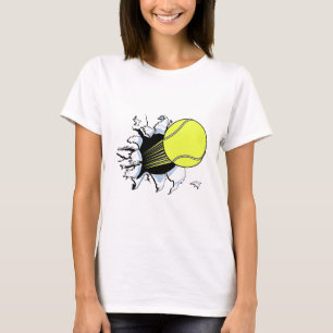 Camiseta pelota de tenis desgarrando