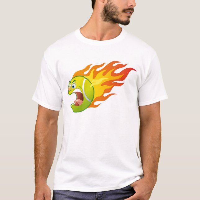 Camiseta Pelota de tenis llameante (Anverso)