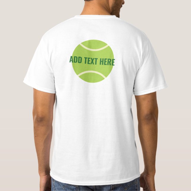 Camiseta Pelota de tenis verde moderna (Reverso)
