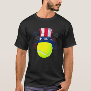 Camiseta Pelota De Tenis Y Tío Sam Gorra Bandera Estadounid