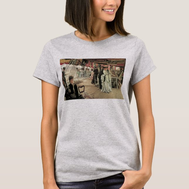 Camiseta Pelota en el portapapeles de James Tissot, arte vi (Anverso)