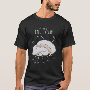 Camiseta Pelota Leucista Pithon Anatomía Snake Blanco Funny