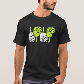 Camiseta Pelotas de Paleta de Pickleball Verde Brillante Di