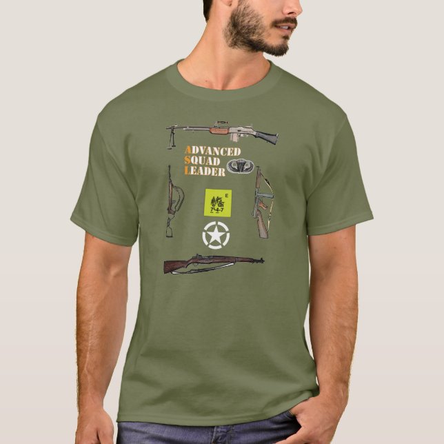 Camiseta Pelotón aerotransportado del ASL con la frontera y (Anverso)
