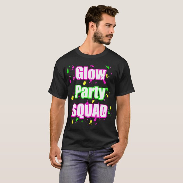 Camiseta pelotón del fiesta del resplandor (Anverso completo)