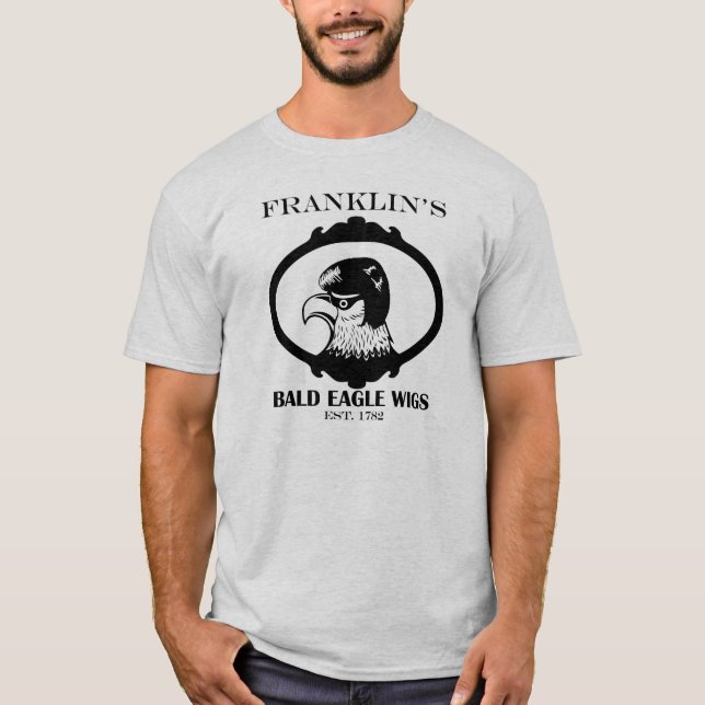 Camiseta Pelucas de Eagle calvo de Franklin (Anverso)