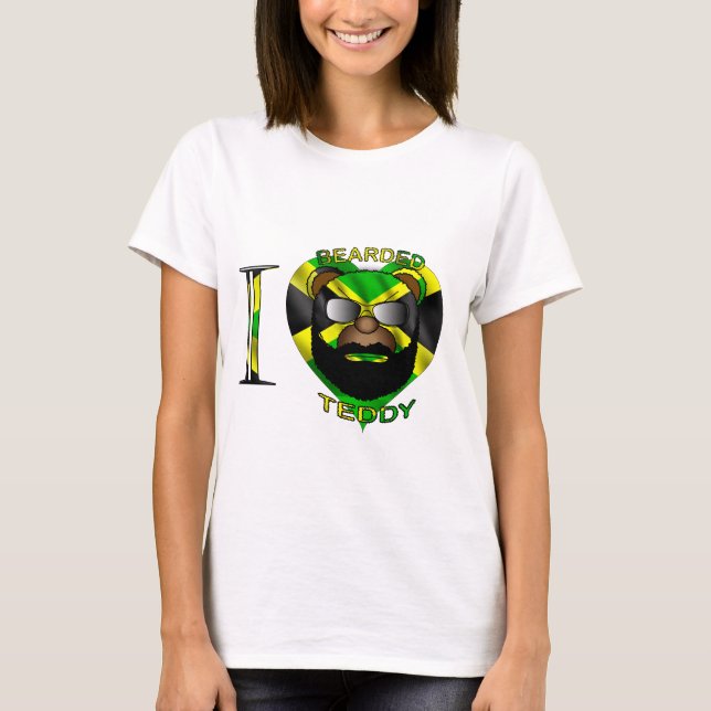 Camiseta Peluche barbudo Jamaica de las señoras LUV (Anverso)