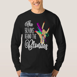 Camiseta peluquera peluquera mujer mujer mano rock ella