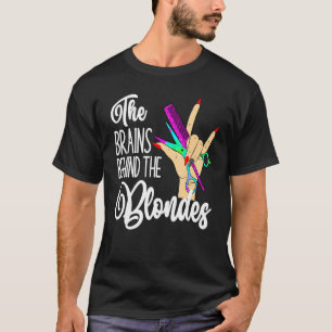 Camiseta peluquera peluquera mujer mujer mano rock ella
