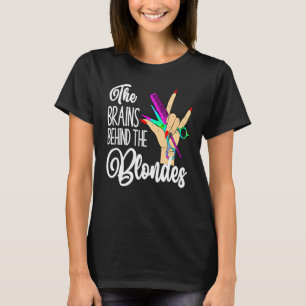 Camiseta peluquera peluquera mujer mujer mano rock ella