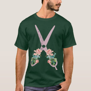 Camiseta Peluquería Amor Secador de pelo Tijeras Barber Hai