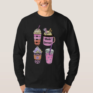 Camiseta Peluquería Café Estilista Capilar Latte Helado