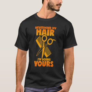 Camiseta Peluquería diciendo tijeras de corte de pelo tijer