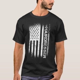 Camiseta Peluquería Patriótica Con Bandera Americana