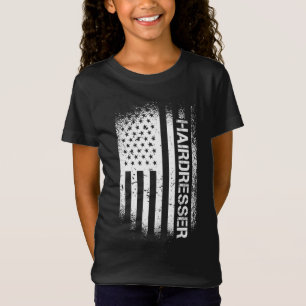 Camiseta Peluquería Patriótica Con Bandera Americana