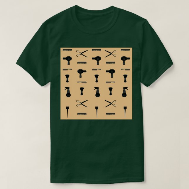 Camiseta peluquería peluquería barba recortada (Diseño del anverso)