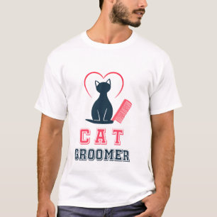 Camiseta 🐱 Peluquero de Gatos Salón de Mascotas Profesiona