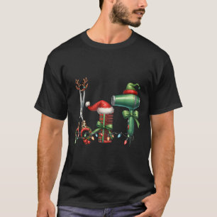 Camiseta Peluquero de Navidad Estilista de cabello Licencia