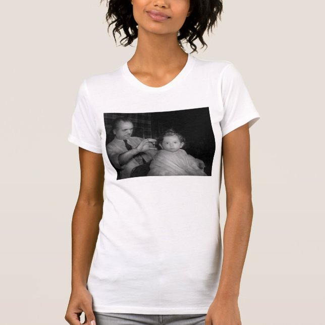 Camiseta Peluquero - primer corte de pelo (Anverso)