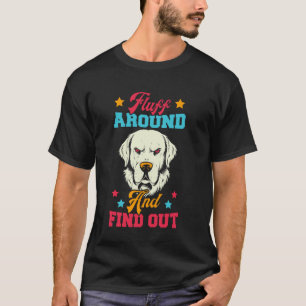 Camiseta Pelusa alrededor de la cara del perro retriever do