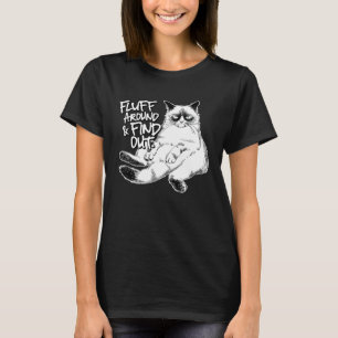 Camiseta Pelusa alrededor y descubre gruñón gato sarcástico