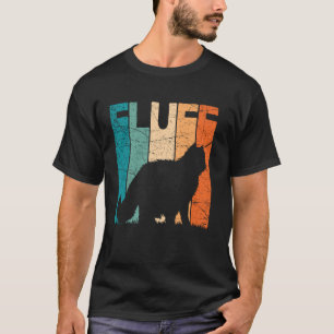 Camiseta Pelusa de gato Amante de gatos vintage Silueta de 