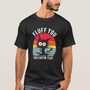 Camiseta Pelusa Tú Tú Pelusa Fluffin Gato Negro Vintage