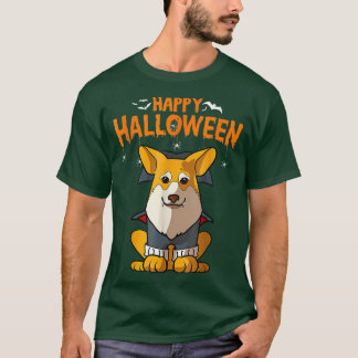 Camiseta Pembroke Corgi Perro Halloween Costume Vampiro Dra