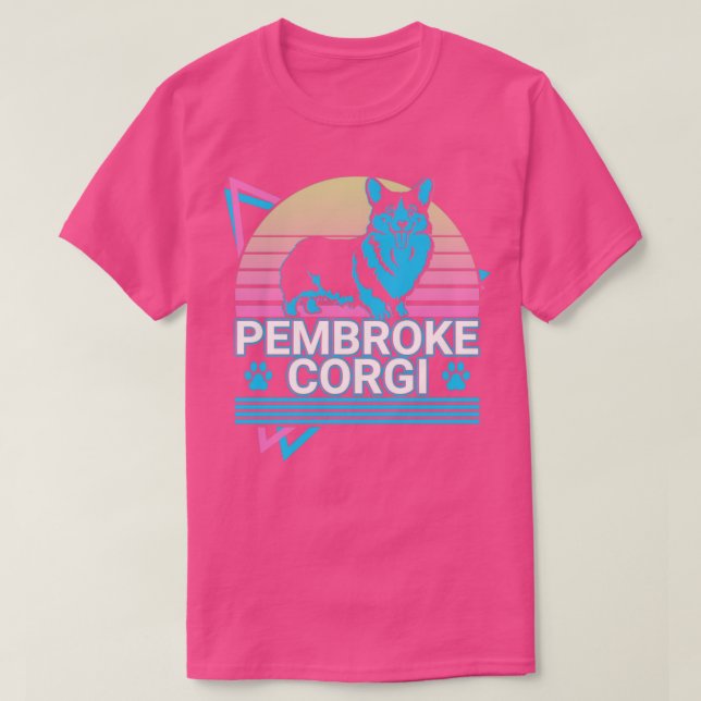 Camiseta Pembroke Corgi Retro (Diseño del anverso)