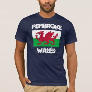Camiseta Pembroke, Gales con bandera galesa