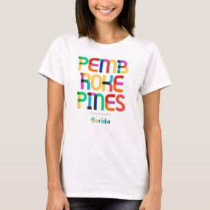 Camiseta Pembroke Pines Florida de mediados de siglo, Arte