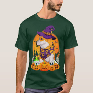 Camiseta Pembroke Welsh Corgi Calabaza Halloween Perro L