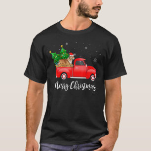 Camiseta Pembroke Welsh Corgi Camión Rojo Navidad Árbol de 