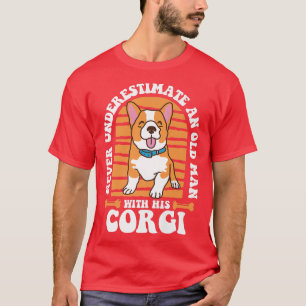Camiseta Pembroke Welsh Corgi Dog Old Man 1271