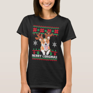 Camiseta Pembroke Welsh Corgi feo de Navidad
