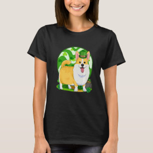 Camiseta Pembroke Welsh Corgi Leprechaun Afortunado San Pat