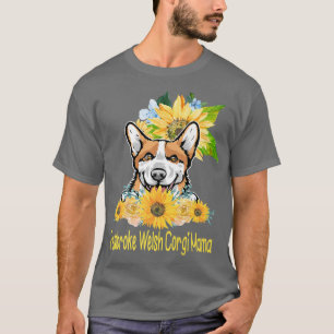 Camiseta Pembroke Welsh Corgi Mama Sunflower Pembroke Welsh