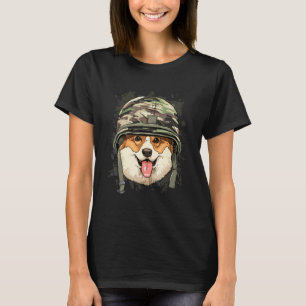 Camiseta Pembroke Welsh Corgi Militar Soldado Día de los Ve