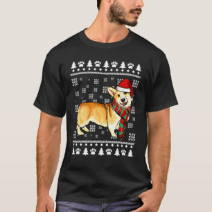 Camiseta Pembroke Welsh Corgi Perro Gorro de Santa Navidad