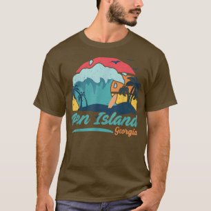 Camiseta Pen Island Georgia Beach Summer Surfing Sunset Pal
