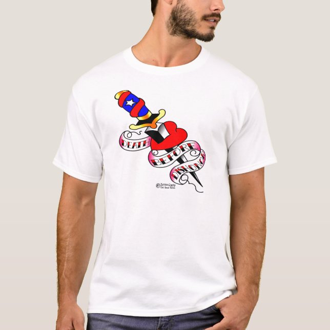 Camiseta Pena por muerte cardíaca antes del tatuaje deshono (Anverso)