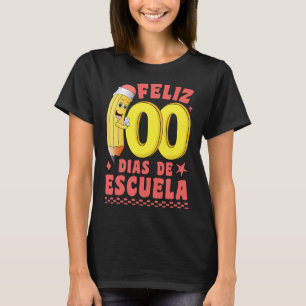Camiseta Pencil Feliz 100 Dias De Escuela Groovy 100 días S